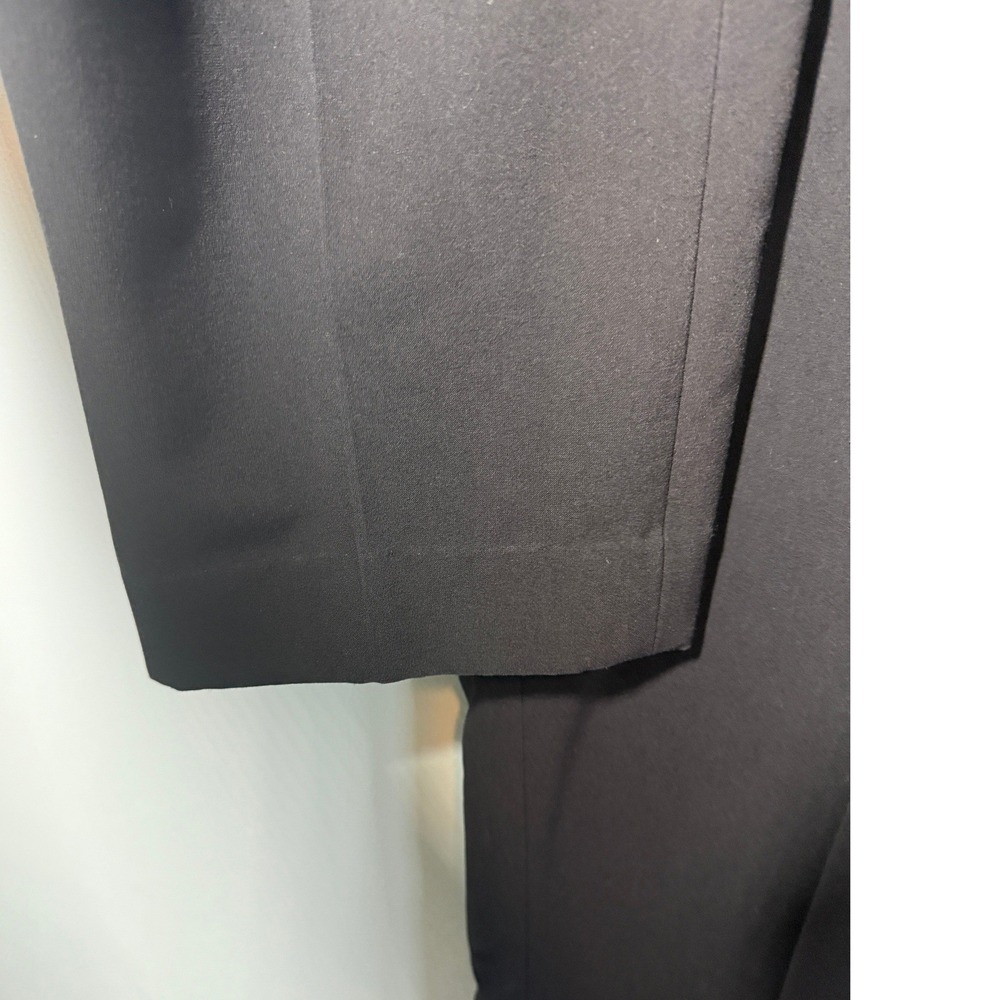 VTG Talbots Black High Waisted Trousers Tailored Straight Leg Sz 10 Petite - Picture 6 of 10